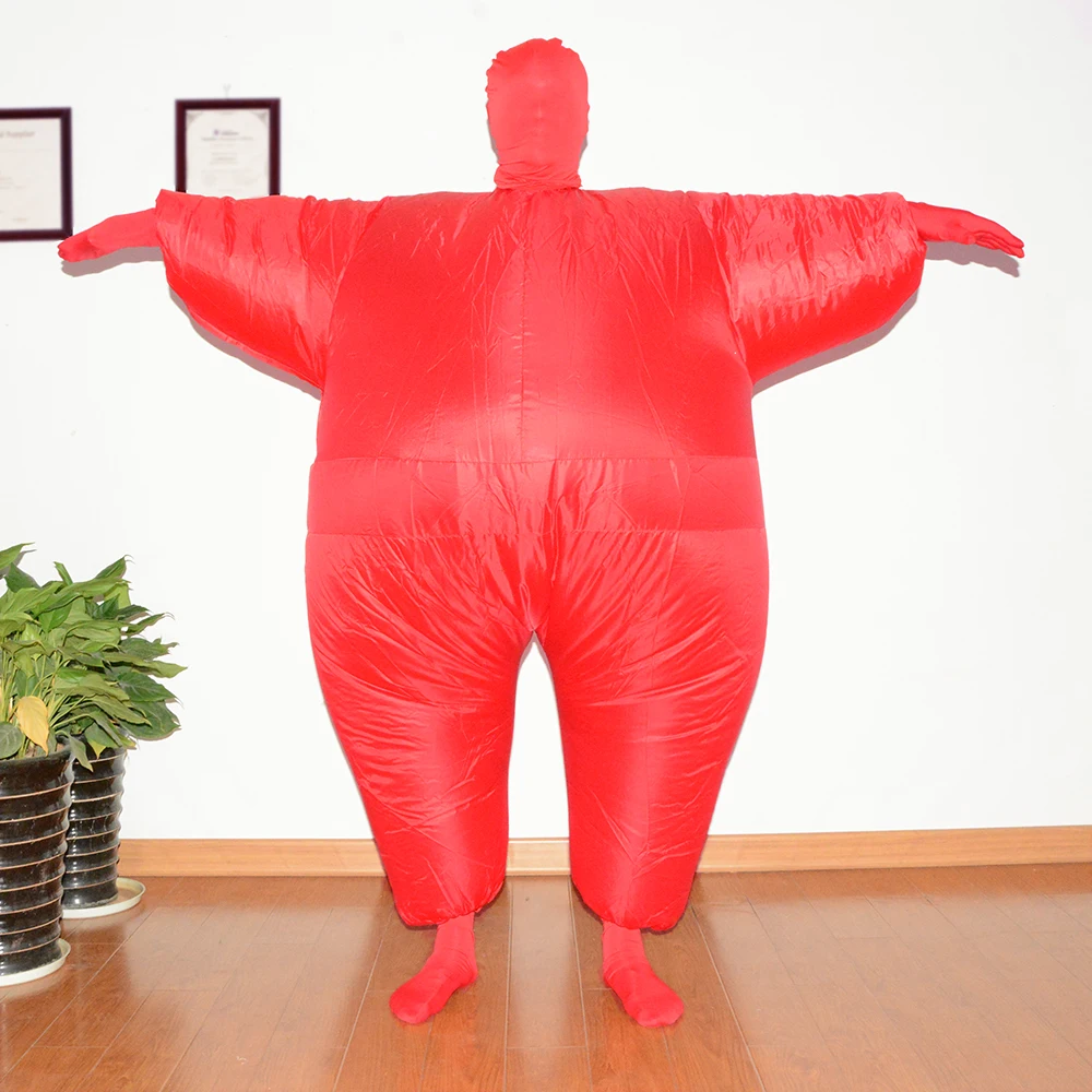 

Funny Adult Size Inflatable Full Body Costume Suit Air Fan Operated Blow Up Fancy Dress Party Fat Inflatable Jumpsuit Costume