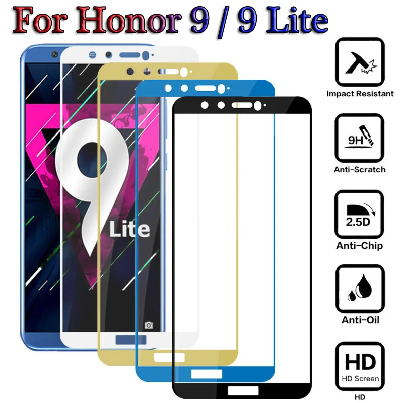 

9h full cover screen Film for huawei honor 9 lite Protective Glass for huawei honor 9 9 light Protector Films on honor 9 9lite