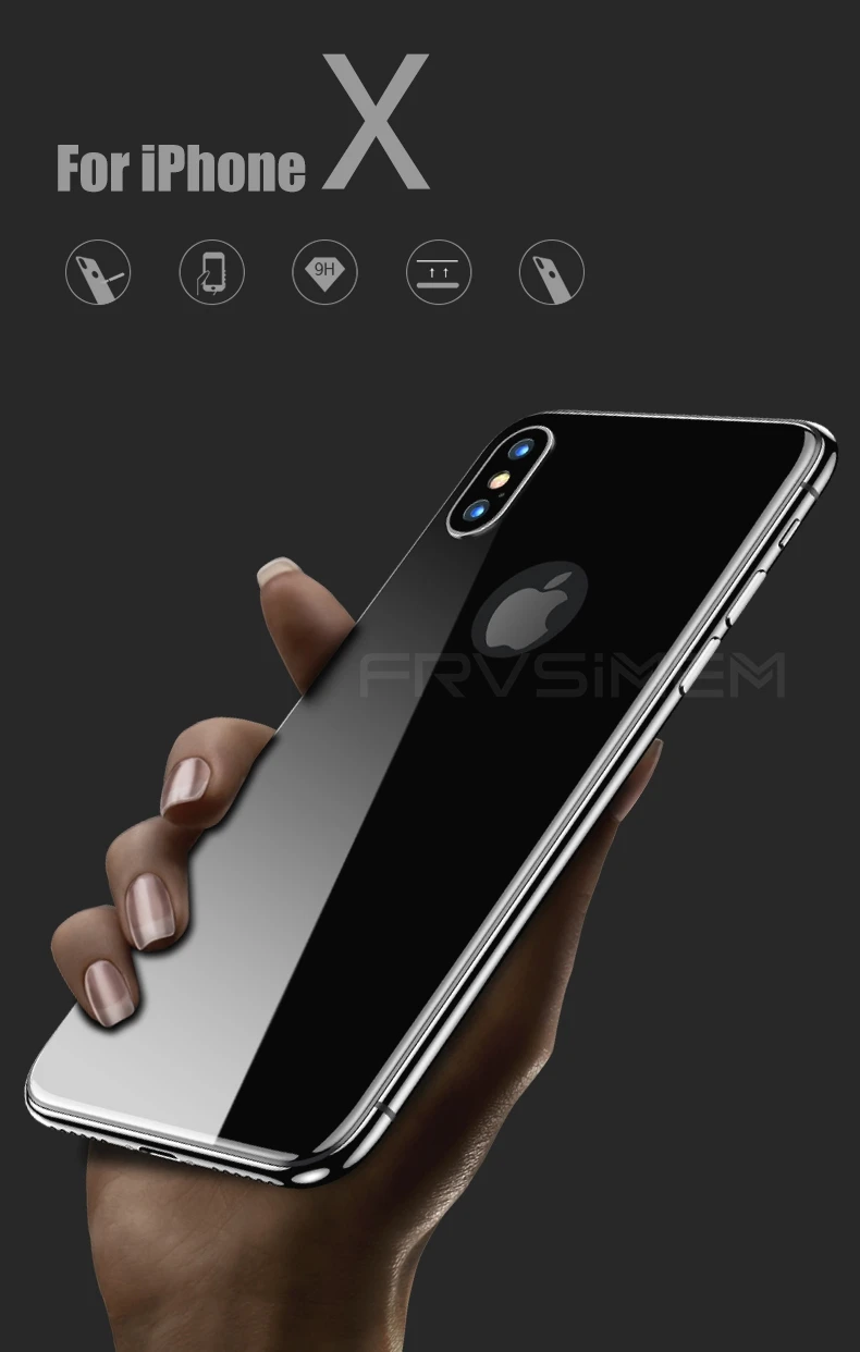 Высококачественное 5D закалённое заднее стекло для iphone XS MAX XR X 7 8 Plus 4D+ Полное покрытие стекло защитная задняя стеклянная пленка чехол