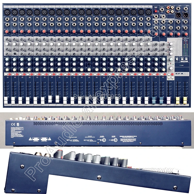 Professional  20way EFX20 20 Channel Karaoke Microphone Mixer 48V Sound Mixing Console for Stage