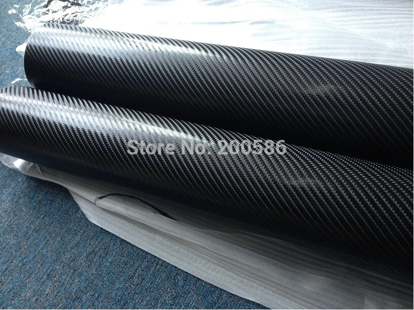 

6D Carbon Fiber Vinyl Wrap Film Car Wrapping With Air Release Carbon 6D Black Like Real Carbon Size 1.52*20M/Roll