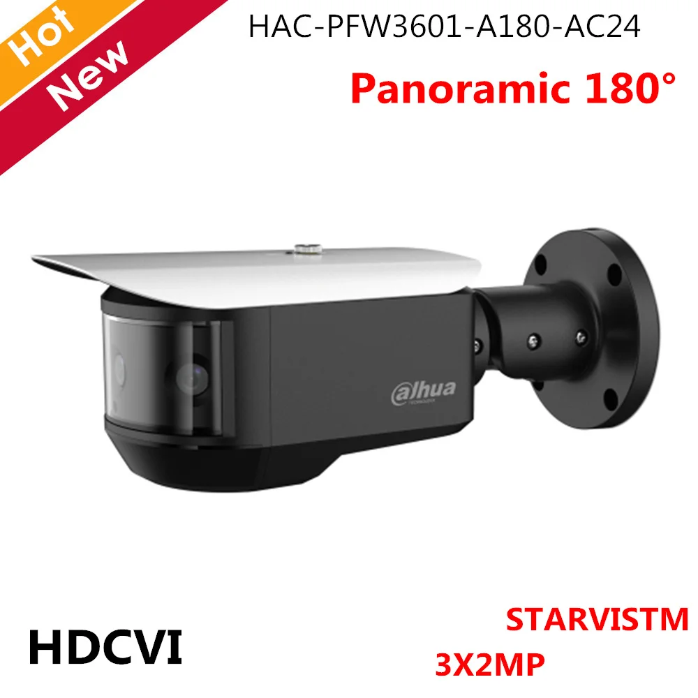 

Dahua HDCVI Panoramic Camera 3X2MP Multi-Sensor IR-Bullet HDCVI Camera Up to 500m transmission 180° Security cam Aluminium Case