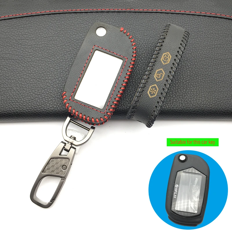 100% кожаный чехол для Starline A91 A61 B9 B6 uncut blade fob складной 3 кнопки автомобильный Флип