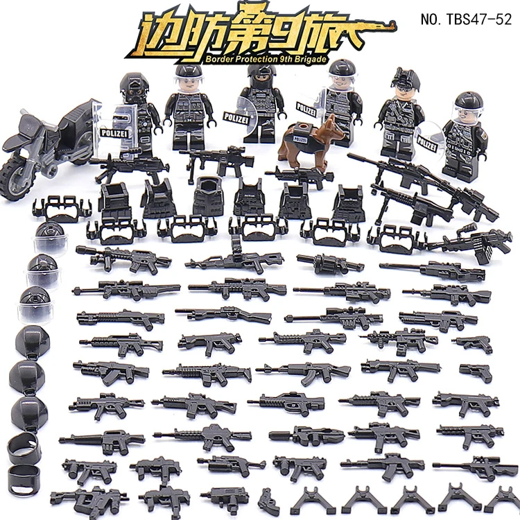 

Modern military swat GrenzSchutz Gruppe9 figures building block ww2 Anti terrorist Germany GSG9 batisbricks army minifigs toys