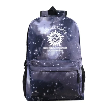 

Travel Backpacks Men Sac A Dos Femme Supernatural 5py Girls School Book Bags Laptop Women Fashion Mochila Mujer Anime Backbag