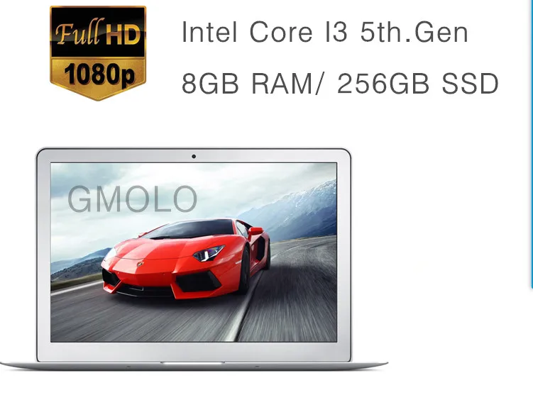 8GB Ram 256GB SSD Ultrathin i3 5005U Fast Running backlit keyboard Windows 8.1 Laptop Notebook Computer 13.3inch