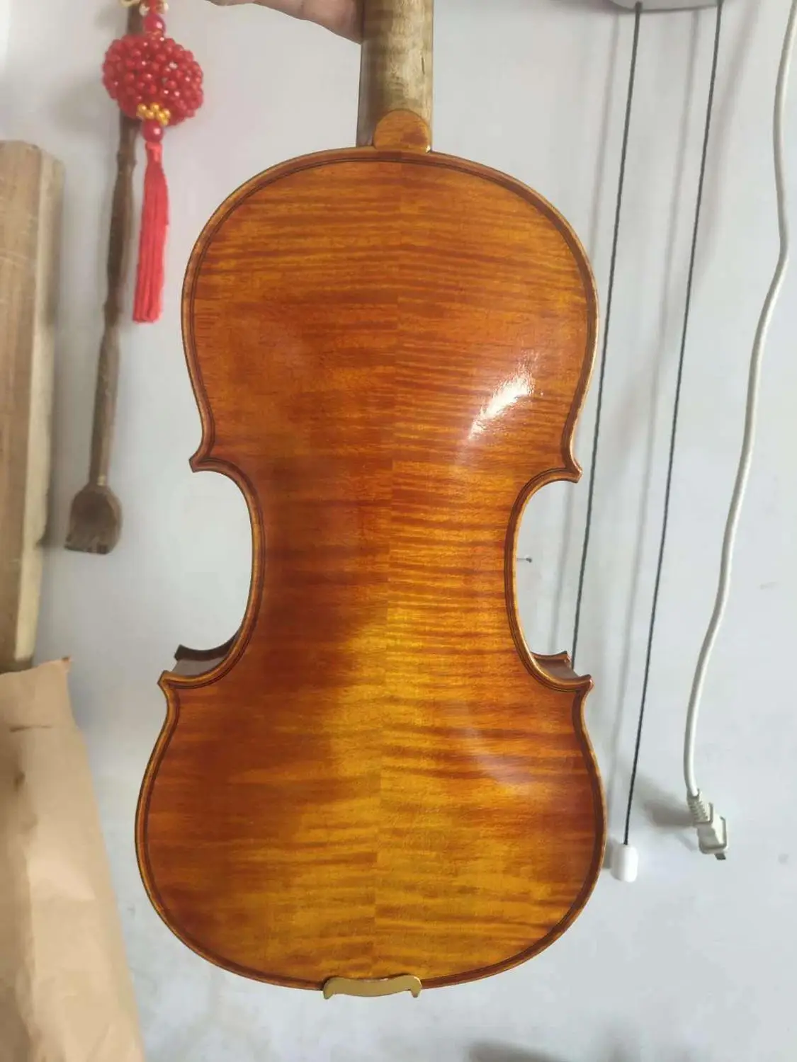 

New 7/8 size violin nice flamed maple back spruce top excellent handcraft