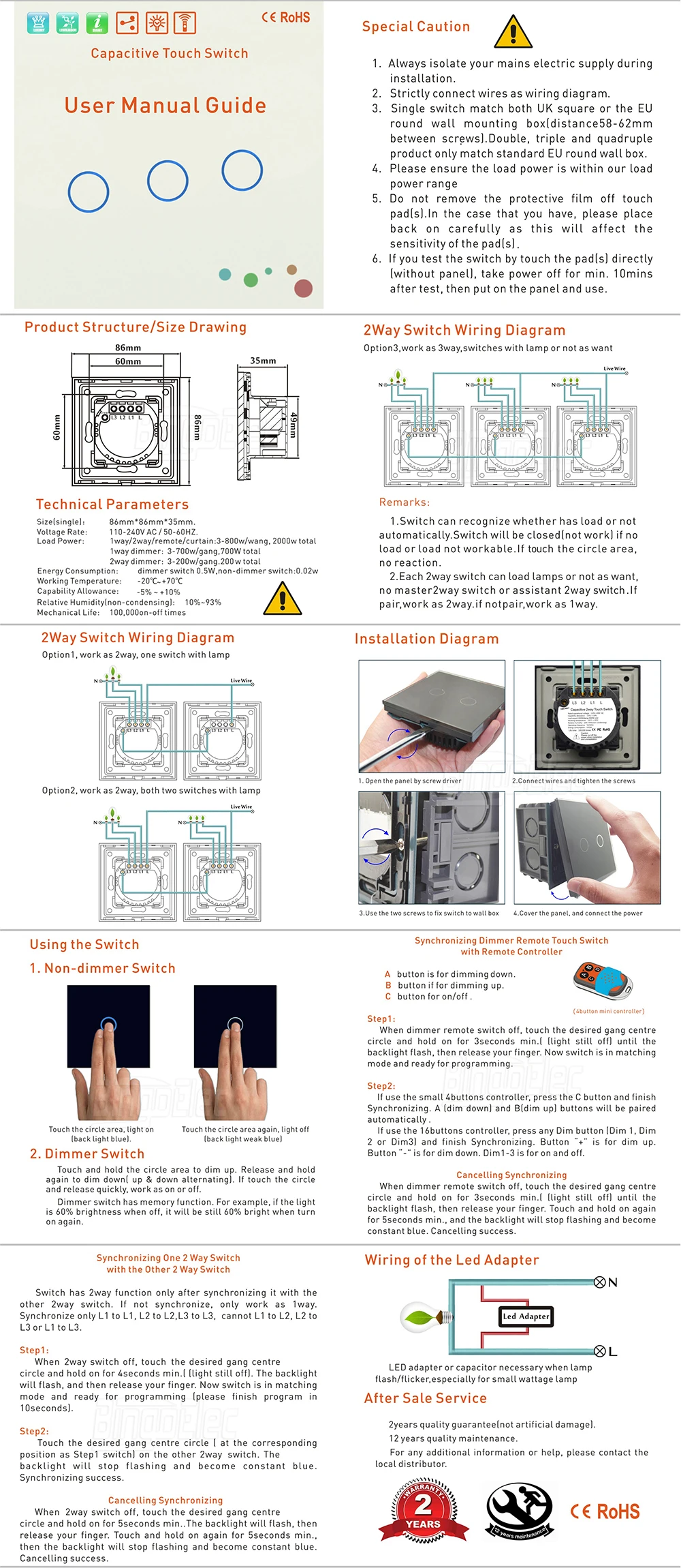 2 Way Remote Dimmer