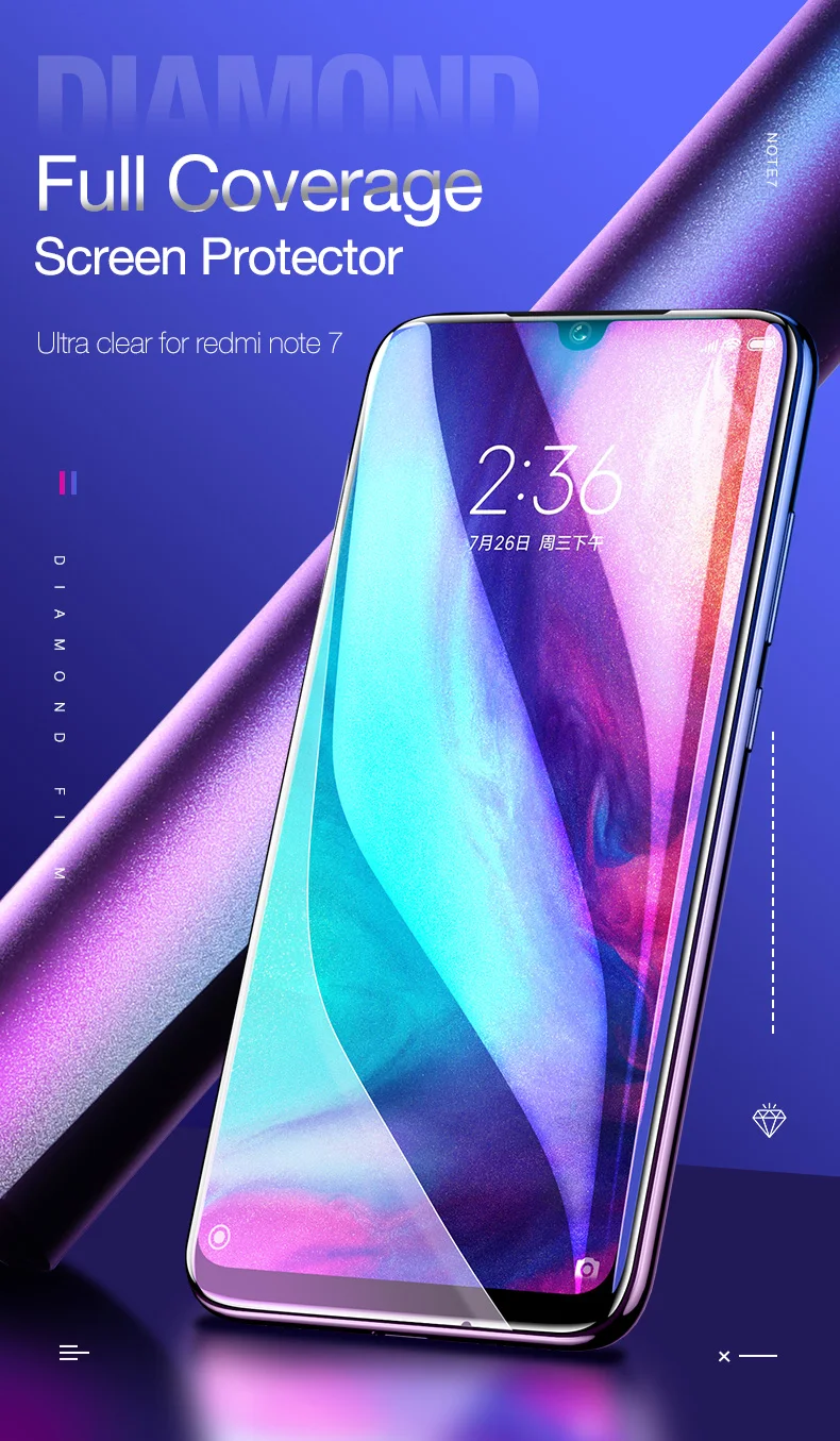 CAFELE закаленное стекло для Xiaomi Redmi Note 7 Защита экрана для Xiaomi Redmi Note 7 ультра тонкая HD Прозрачная пленка с полным покрытием
