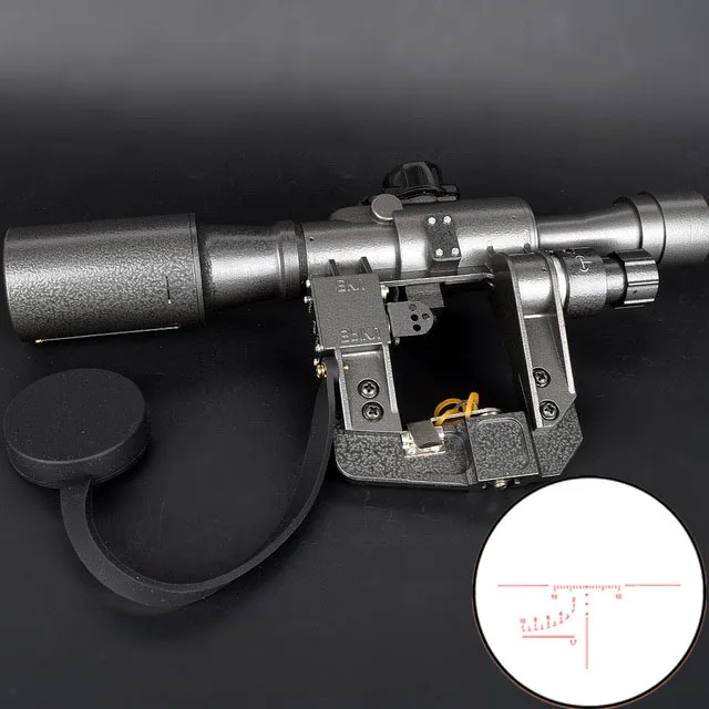 

Dragunov SVD POS 6X36 Red Illuminated Hunting Riflescope Tactical Optical Sights for Tigr Saiga Vepr 2 Style Rail Mount
