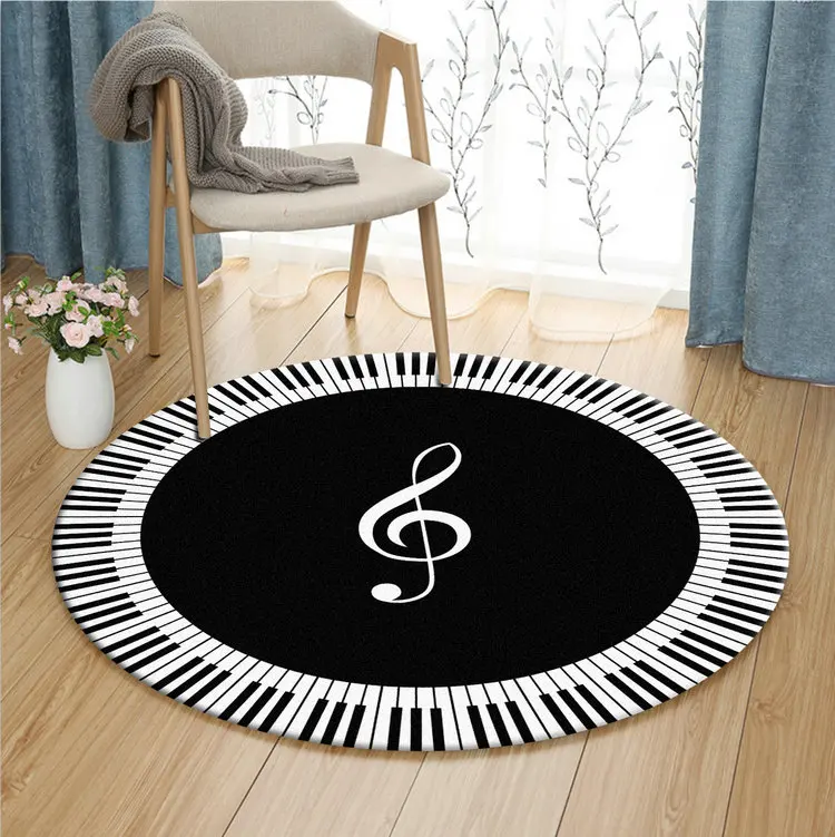 Buy Many Color polBlack White Piano Notes Modern Floor