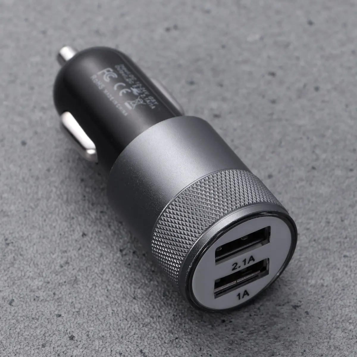 2.1A 1A алюминиевый сплав 2 usb порта универсальная интеллектуальная зарядка двойной USB автомобильный прикуриватель для мобильного телефона