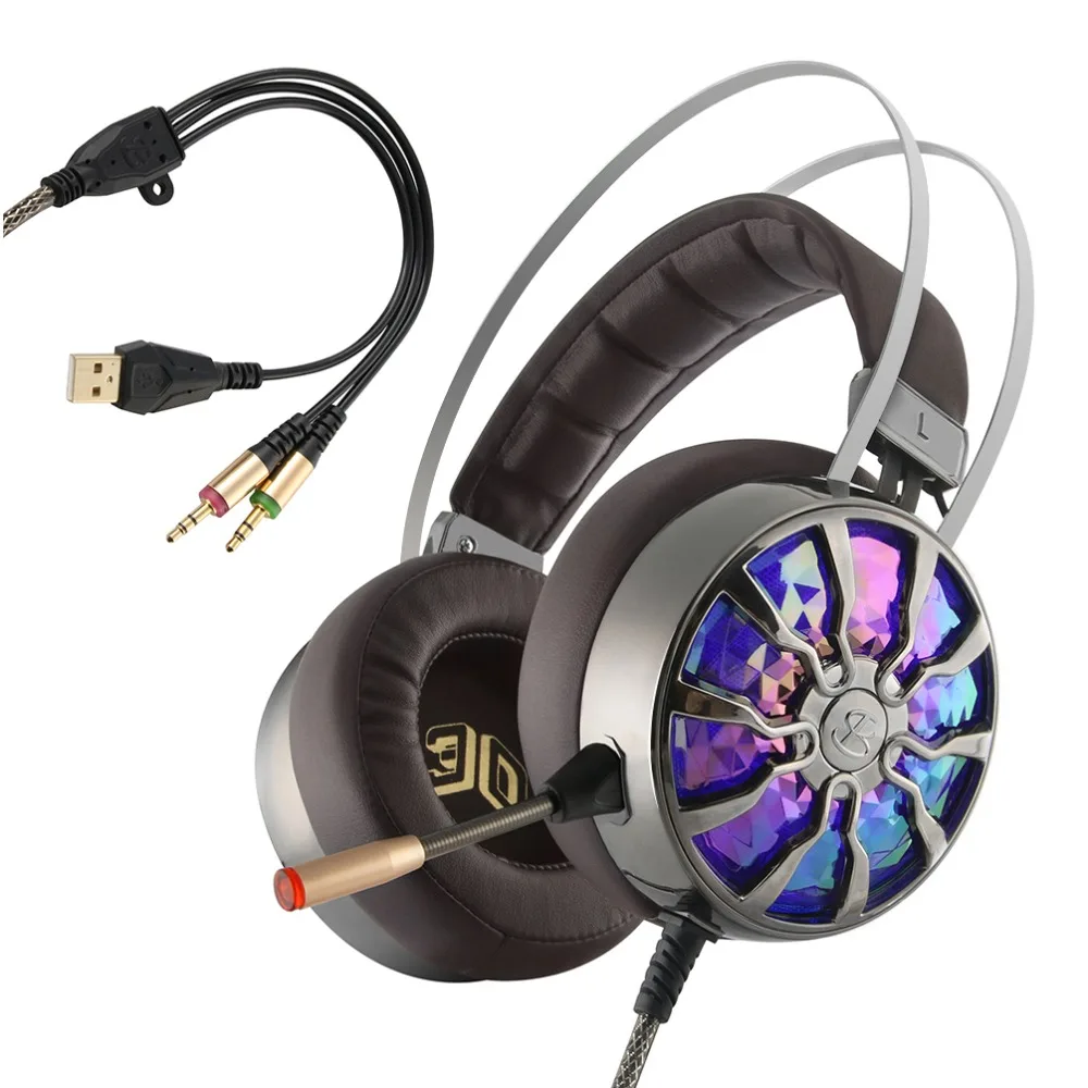 Игровая гарнитура для ПК NiUB5 PC65 стерео Hi Fi музыка USB наушники 7 1 4 канала с