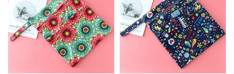 Fashion Large Makeup Bag Student Waterproof Cloth Zipper A4 Storage Hand Bag Cute Unicorn Travel Purse Organizer Cosmetic Case