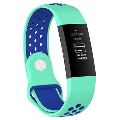 Цветной браслет для Fitbit Charge 3, спортивный силиконовый ремешок на запястье, подходит для bit Charge 2, умный Браслет, умные аксессуары - Цвет: 13