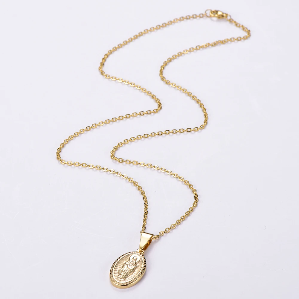 Classical Gold Coin Jesus Stainless 