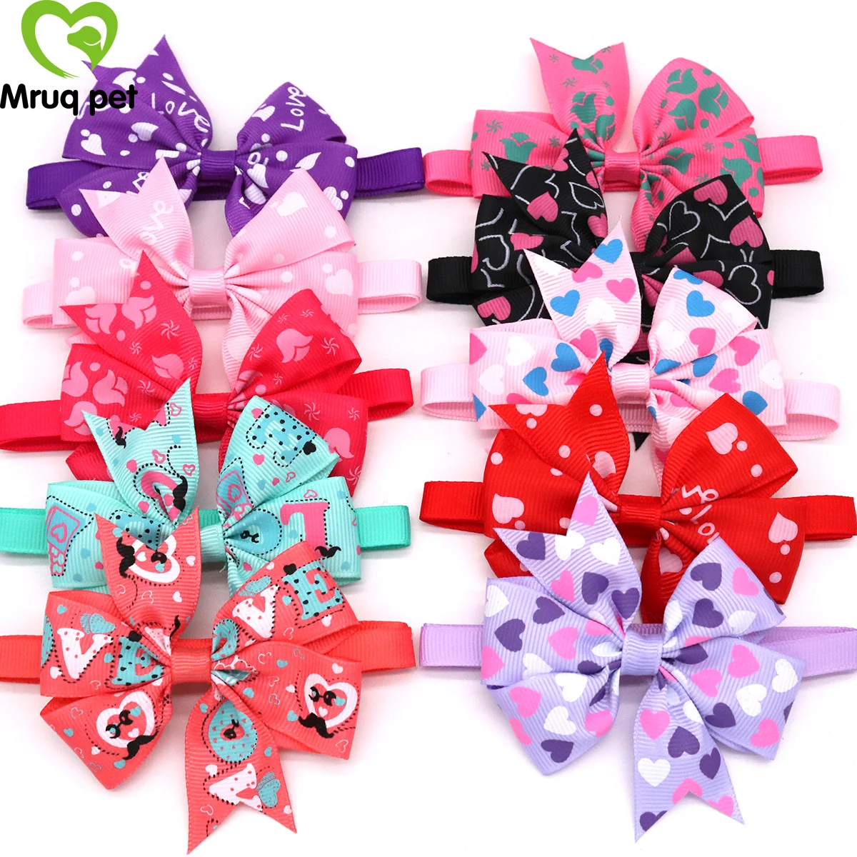 

60pcs Pet Puppy Dog Cat Bow Ties Adjustable Ribbon Dog Bowties Dog Grooming Accessories for Cat Small&Medium Dogs Pet Products