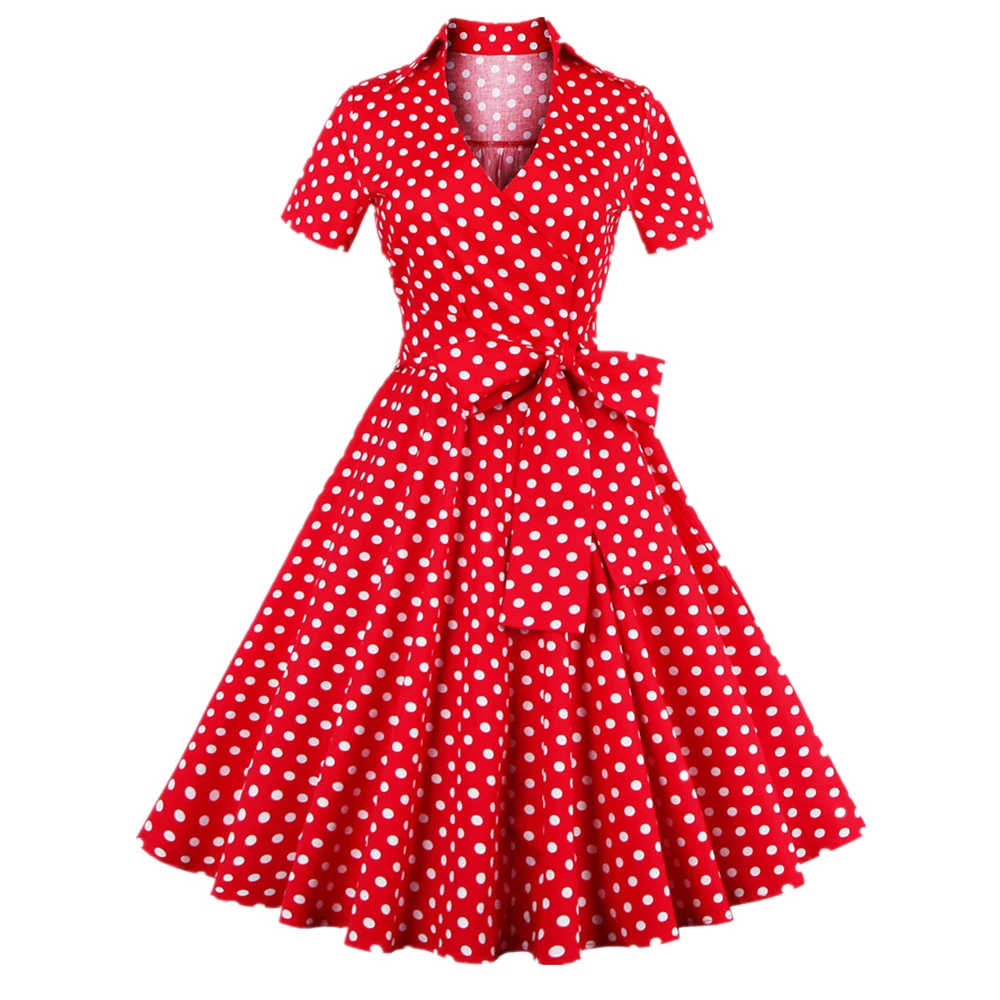 Joineles Women Retro Dress 60s Vintage Dresses 4XL Rockabilly Swing ...