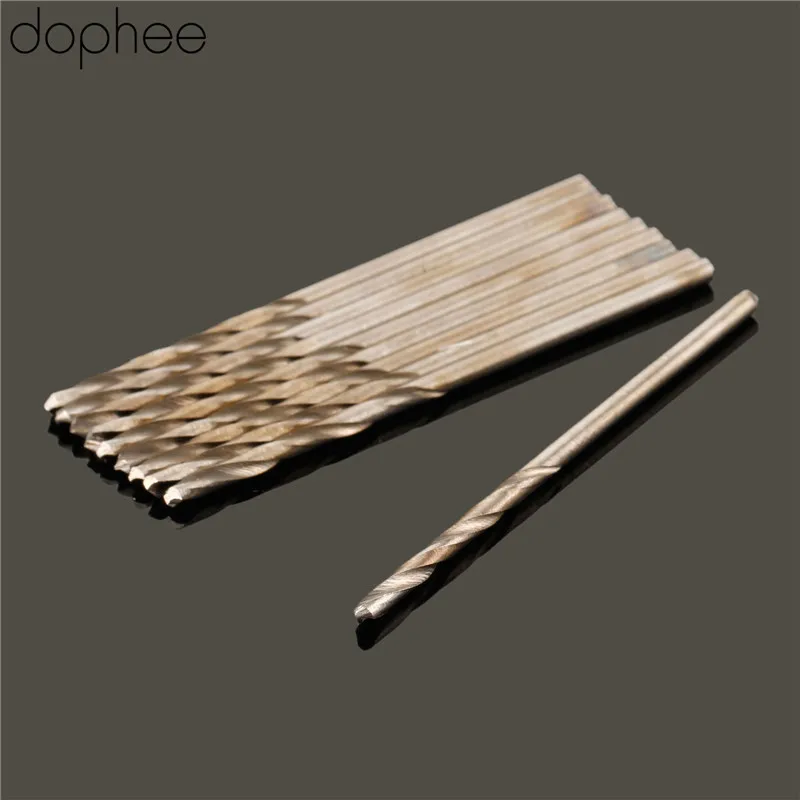 dophee 10Pcs Twist Drill Bits HSS Drill Bit 1.5/1.6/1.7/1.8/1.9mm Micro Straight Shank Drilling Electric Drills Woodworking Tool