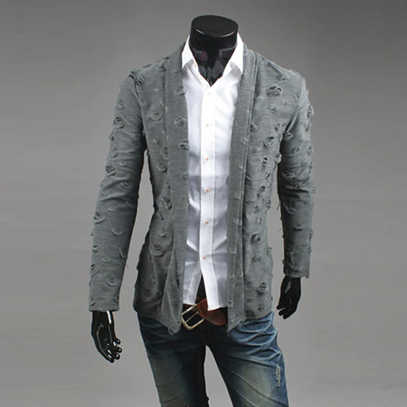 2018 Hot Mens Sweater Long Sleeve Cardigan Male V neck