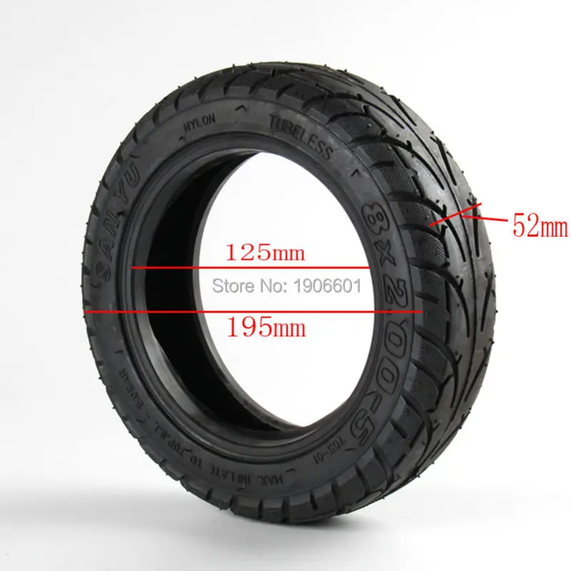 Вакуумная бескамерная шина 8X2. 00-5 подходит для электромобилей, электроскутеров, электровелосипедов, 8X2,00-5 таких же, как 2,10-5