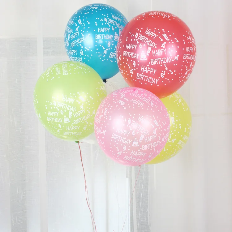 100pcs12inch день рождения печати латексный шар 18 день рождения надувные декорации для вечеринки круглый Гелиевый шар фестиваль Свадьба поставка