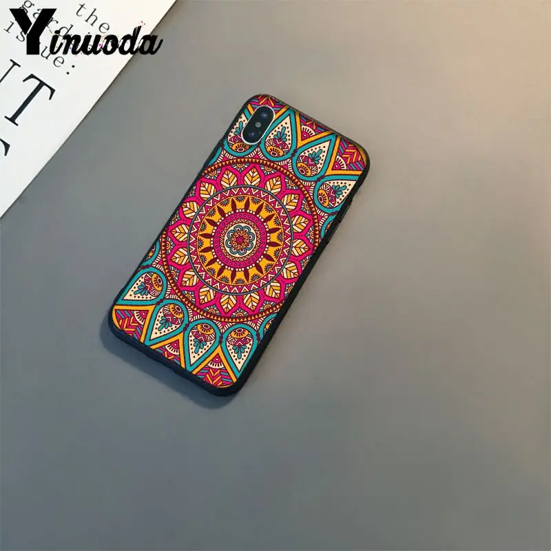 Blue totem mandala flower