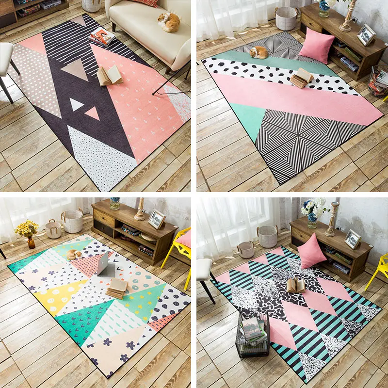 WINLIFE Европейский Стиль Романтический ковры для гостиной/спальни красочные чайный столик прикроватные Симпатичные Коврики моющиеся ковры