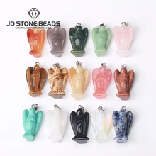 16 цветов натуральный кварцевый угол формы Pedants бусины из яшмы восковой веревки Аметист фурнитура из драгоценных камней 20*6 мм для изготовления ювелирных изделий