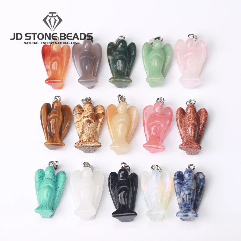 

16Colors Natural Quartz Angle Shape Pedants Jasper Beads Wax rope Amethyt Gemstone Accessory 20*6mm For Jewelry Making