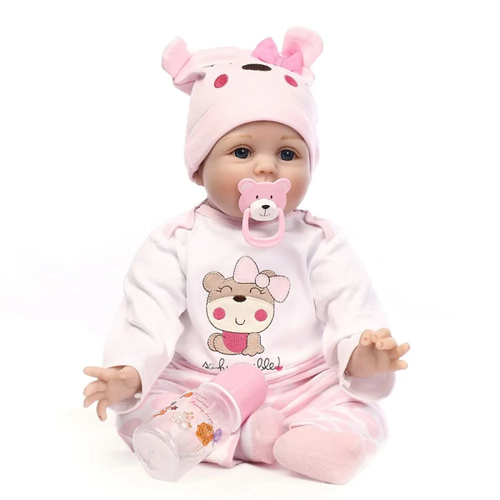 Reborn Baby Doll Мягкие силиконовые детские игрушки 22 дюймов см 55 живые мягкие для Bebe