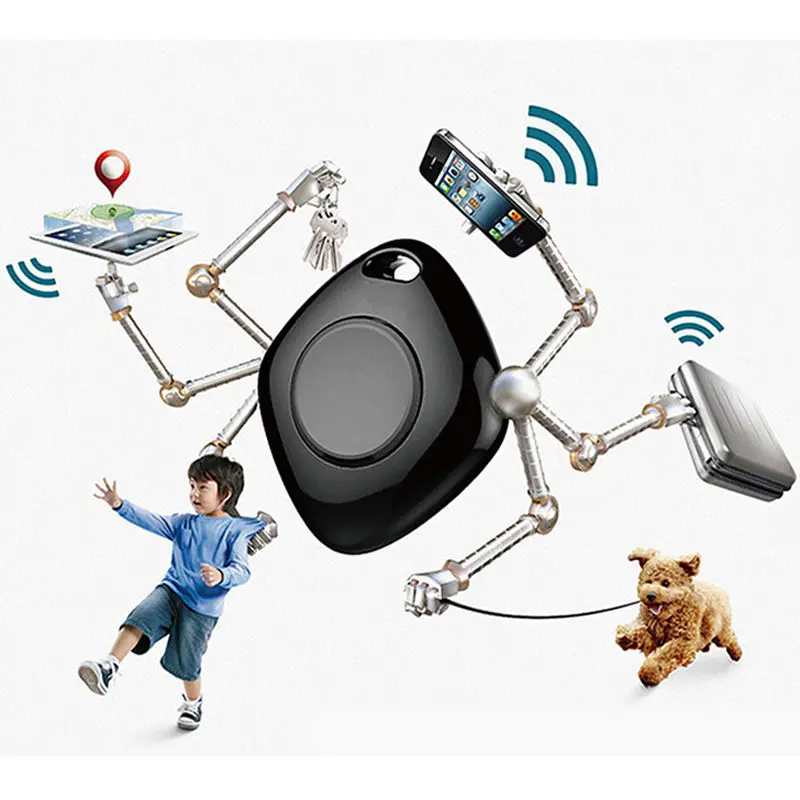 Bluetooth борьбе потерянный сигнал тревоги gps локатор ребенка Pet Кошелек Smart Key Finder тег трекер Self дистанционного спуска затвора для смартфонов