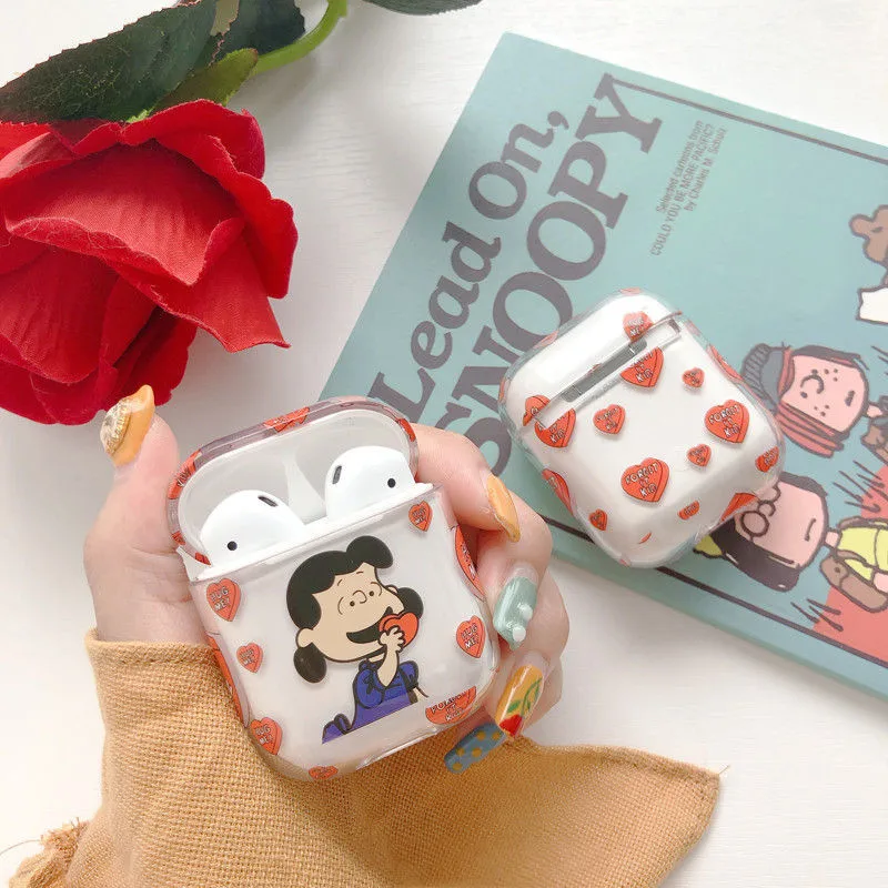 Мультфильм Airpods чехол для airpods роскошный защитный жесткий прозрачный