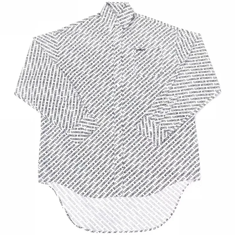 

Vetements Shirt Men Women 1:1 High Quality Full Printing Logo Fashion Top Tees Vetements Shirts