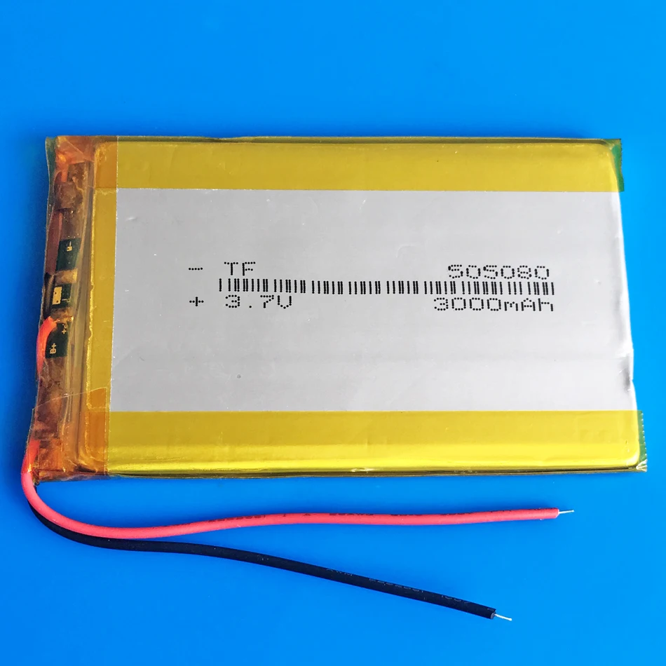 Литий полимерная аккумуляторная батарея 3 7 в 3000 мАч 505080 для GPS DVD PDA PAD power bank