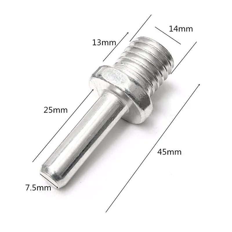 1 пара серебряный M14 винтовой шпиндель Дрель адаптер для авто Полировка Воск Пена Губка Прокладка из нержавеющей стали полировщик буфера
