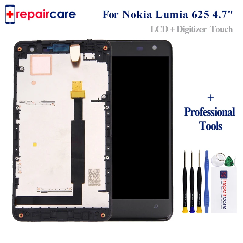 5 шт. 100% оригинальный черный для NOKIA Lumia 625 LCD сенсорный экран дисплей дигитайзер