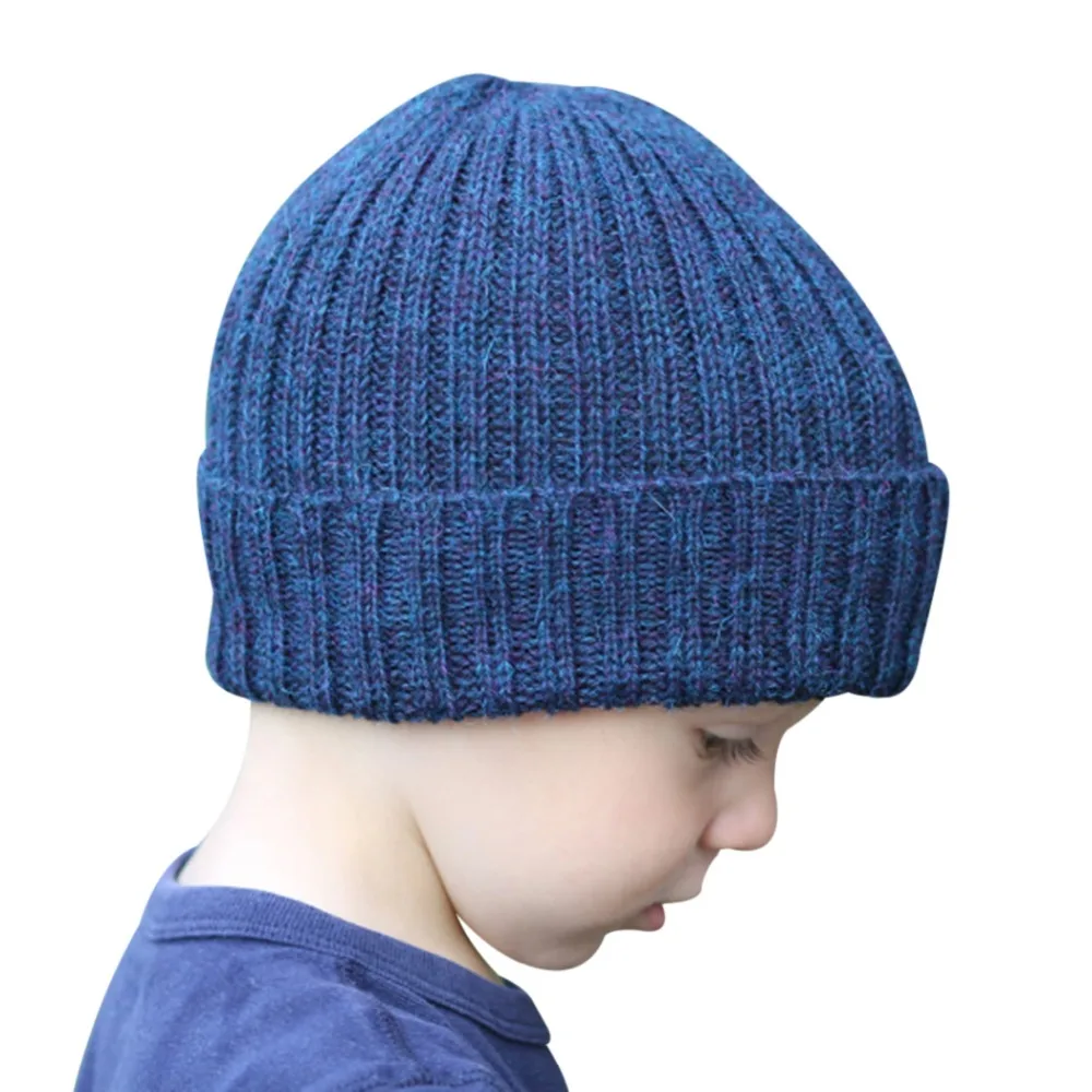 Милые теплые зимние для маленьких мальчиков Обувь для девочек Hat Skullies шапочки модные мягкие Кепки унисекс Кепки S эластичность вязать