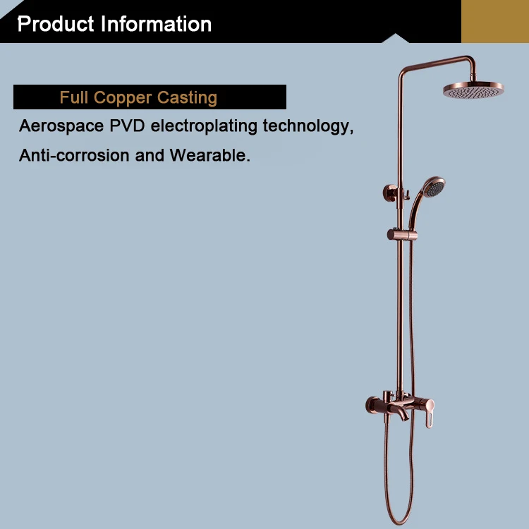 Золотой и розово-золотой Латунный дождевой смеситель для душа, набор с одной керамической ручкой, смеситель для ванной, d душевая ванна, колонка, настенный