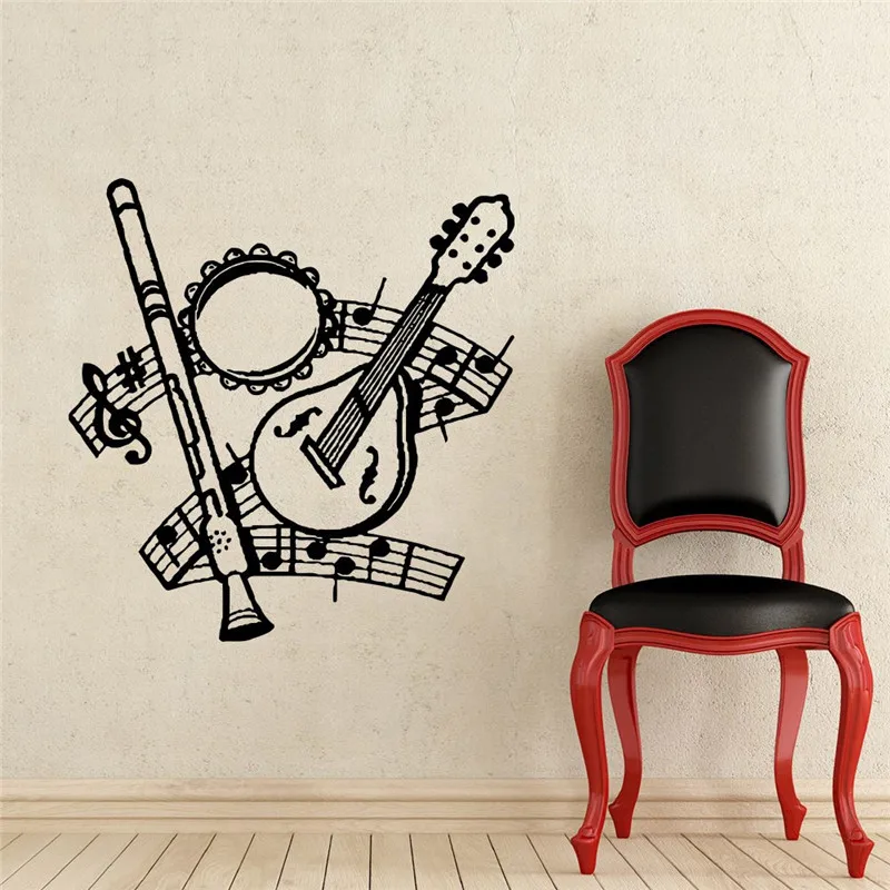 Kinds Of Music font b Instruments b font Wall Decals font b Musical b font Notes