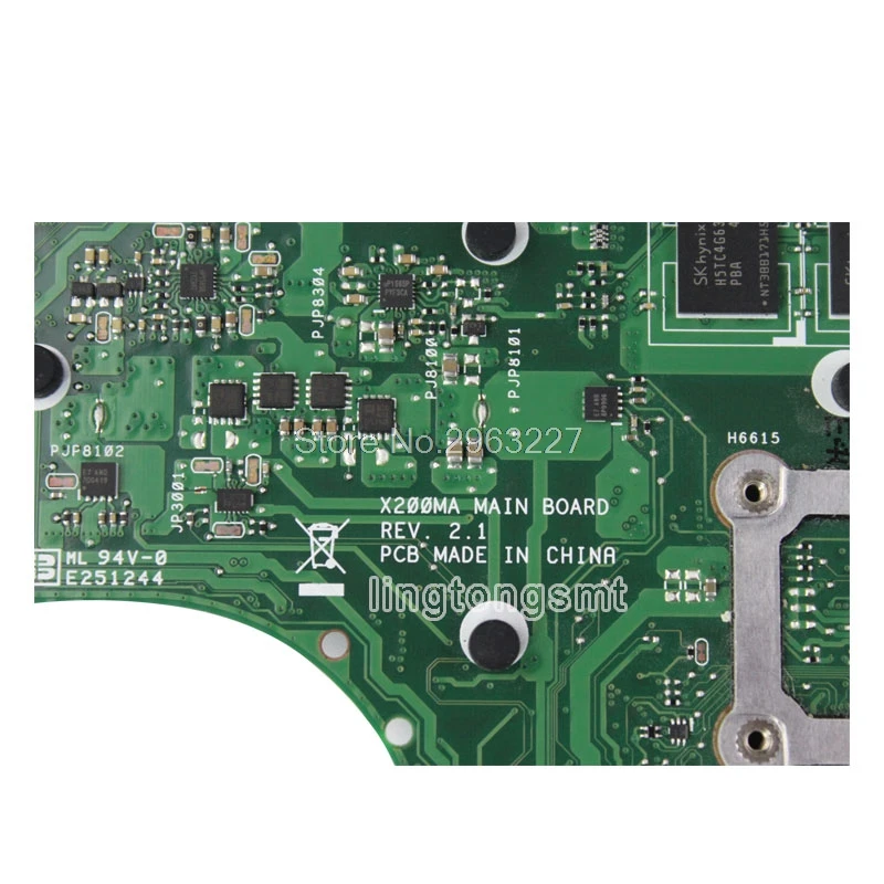  4GB RAM X200MA motherboard REV2.1 N2830CPU/N2840U For ASUS K200MA F200MA X200MA X200M Laptop Mainbo