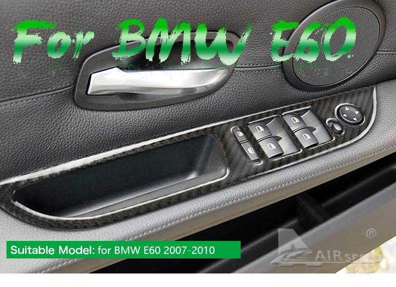 Airspeed для BMW E60 аксессуары для BMW E60 наклейка s BMW E60 M5 внутренняя отделка из углеродного волокна переключатель управления рамка наклейка