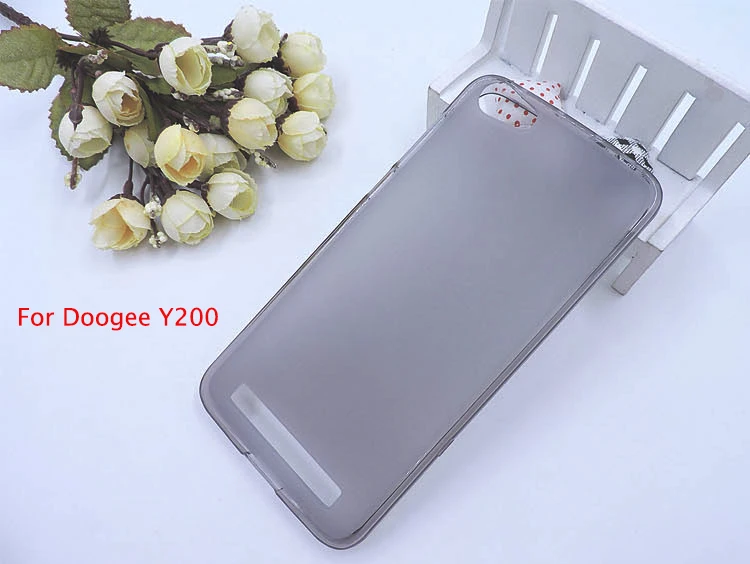

3 colors For Doogee Y200 Case Soft TPU Super thin Mobile Phone Case Cover comfortable Silicone Protective Shell free phone stand