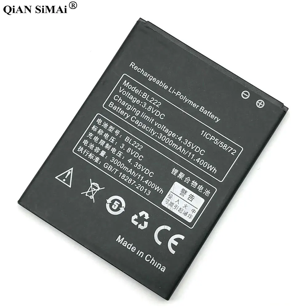 Новинка 2019 года аккумулятор BL 222 BL222 для lenovo S660 S668T 3 8 в 3000 мАч сменный высокой