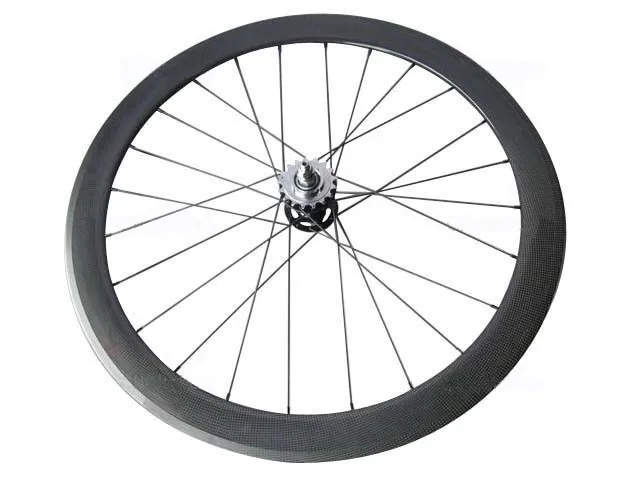 23mm width 50mm Clincher carbon track wheels carbon single speed wheelset 3