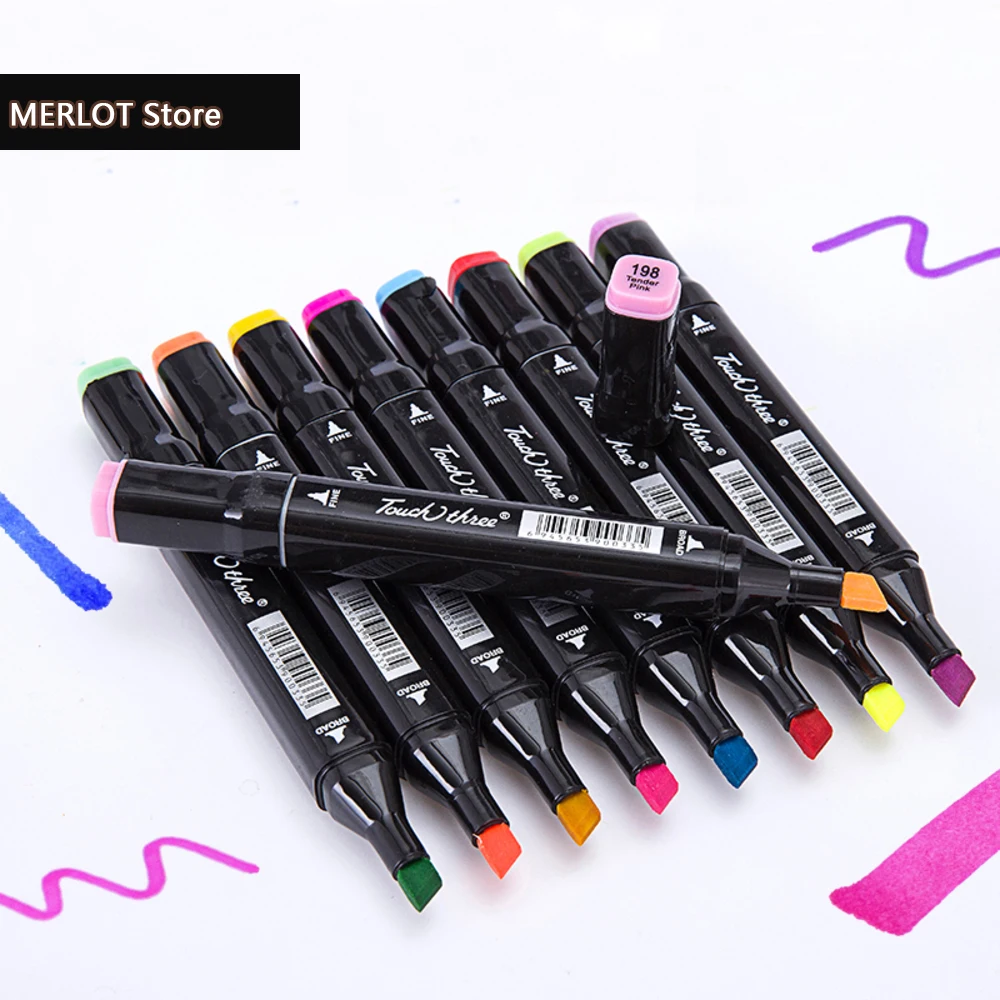 

Promotion Touchnew 30/40/60/80 Colors Artist Design Double Head Set, Quality Sketch Markers Drawing Art Pen