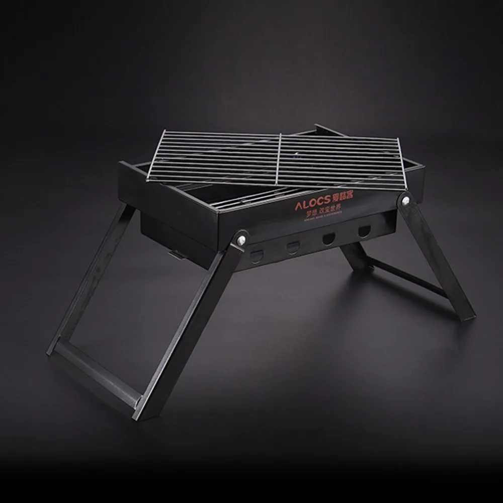 

ALOCS 48*225mm BBQ Grill Oven Aluminium Alloy Charcoal Grill Portable Party Accessories Household Barbecue Tool