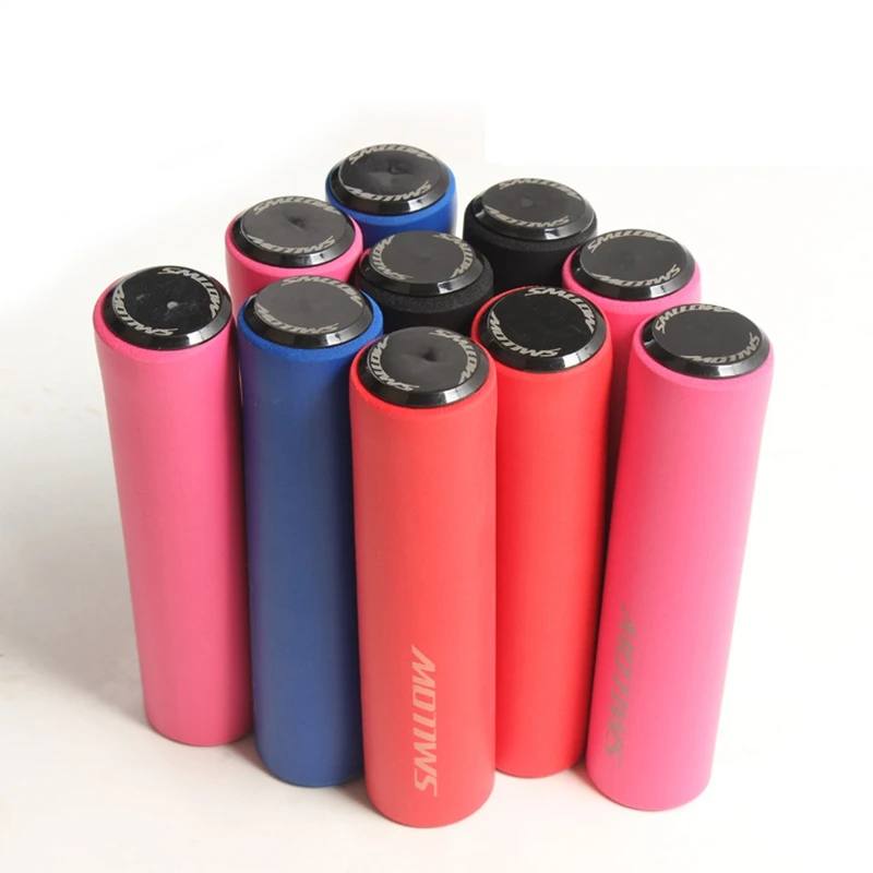 Бара ручки велосипеда mtb горный велосипед ручки Силиконовое противоскользящее покрытие анти-занос, удар-поглощая мягкие ручки, черный, красный, синий, розовый