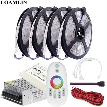

5M 10M 15M 20M 5050SMD RGB Led Strip 30Leds/m Flexible Light RF Remote 2.4G RGB Led Controller DC12V Led Transformer Kit
