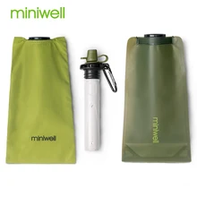 miniwell Outdoor Camping & Hiking Portable Water Filter with bag Filtered Water